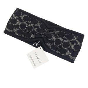 Coach Black and Silver Patterned Hairband
